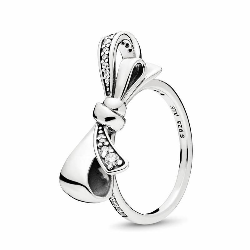 Pandora Brilliant Bow Stackable Ring Silver Egypt VH4879310
